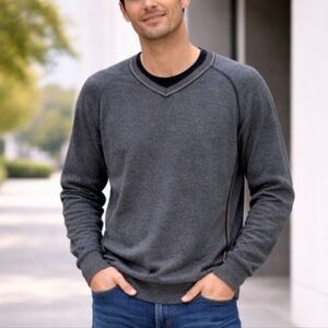 Tommy Bahama Gray Crewneck Sweater Men’s XL Embroidered Logo Pullover